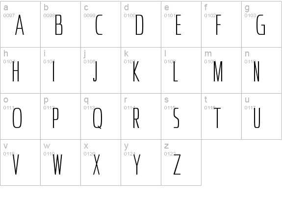Ultrathins lowercase a-z preview