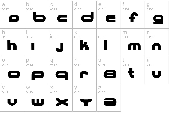 Ultraworld black lowercase a-z preview