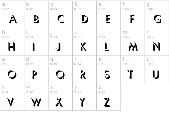 Umber Normal lowercase a-z preview