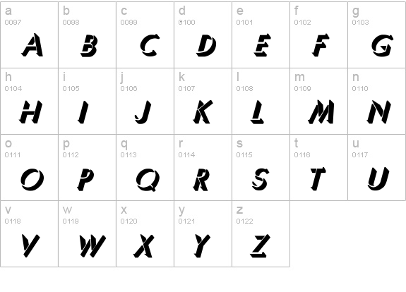 Umbra-Thin Bold Italic lowercase a-z preview