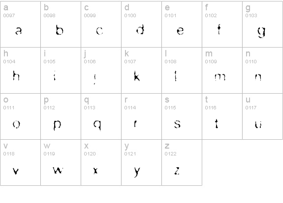 UmenType lowercase a-z preview