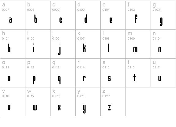 Unanimous Inverted BRK lowercase a-z preview