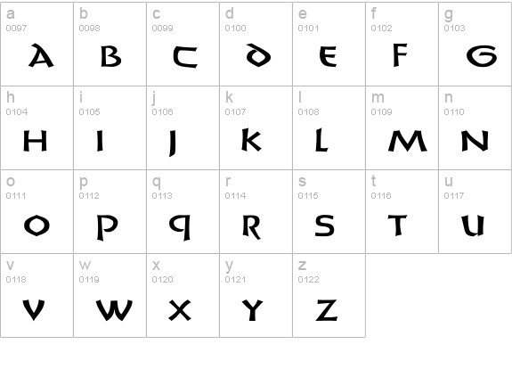 UnciaDis Ex lowercase a-z preview