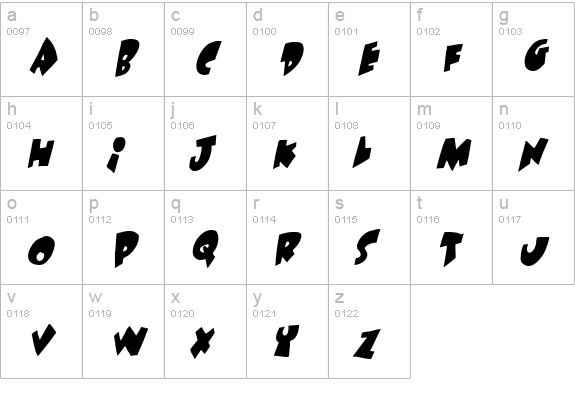 Under attack skew lowercase a-z preview