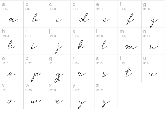 Under the mistletoe lowercase a-z preview