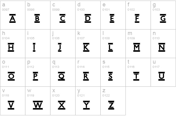 Underground NF lowercase a-z preview