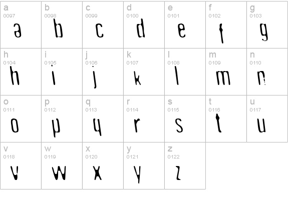 Undo36 lowercase a-z preview