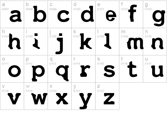 Uneek lowercase a-z preview