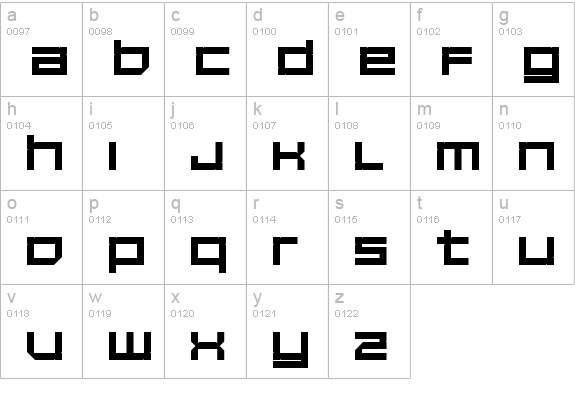 Unfinished Black lowercase a-z preview
