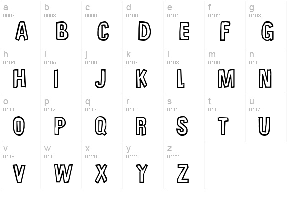 Unfinished Sympahthy lowercase a-z preview
