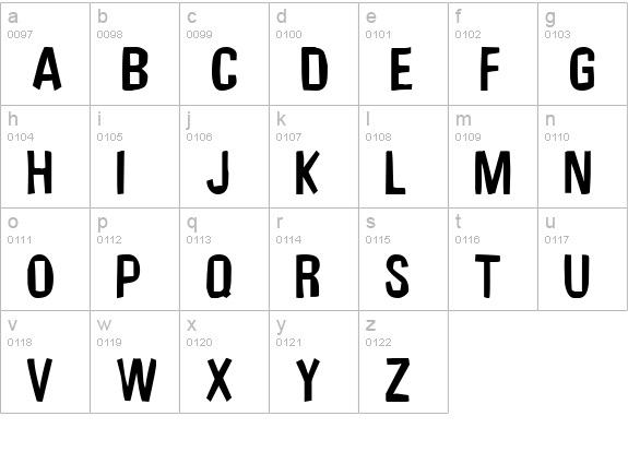 UnfinishedSympathy2 lowercase a-z preview