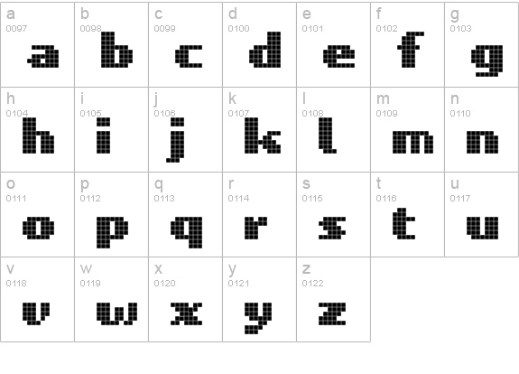 Unibody 8 Black lowercase a-z preview