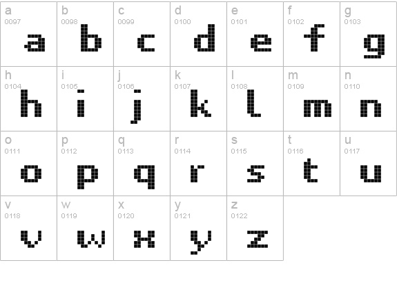 Unibody 8 Bold lowercase a-z preview
