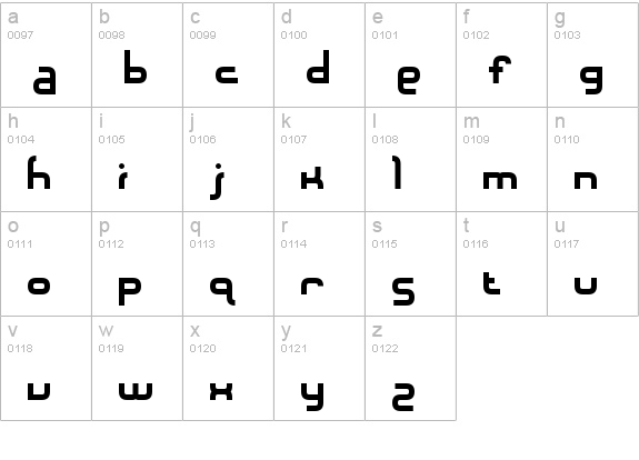 Unionform lowercase a-z preview