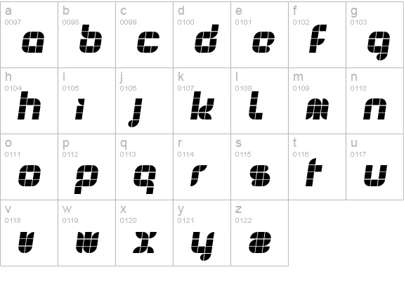 Unit3-Italic lowercase a-z preview