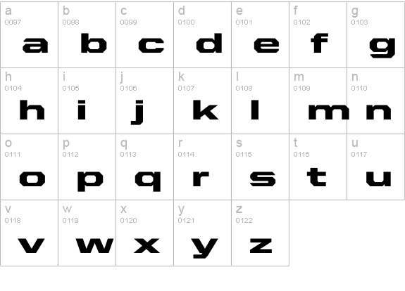 United Sans Ext Black lowercase a-z preview