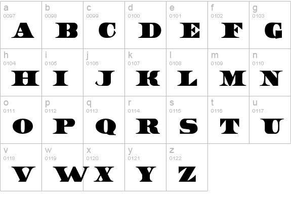UnitedStates lowercase a-z preview