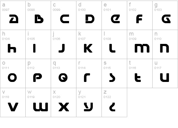 Universal Jack Bold lowercase a-z preview