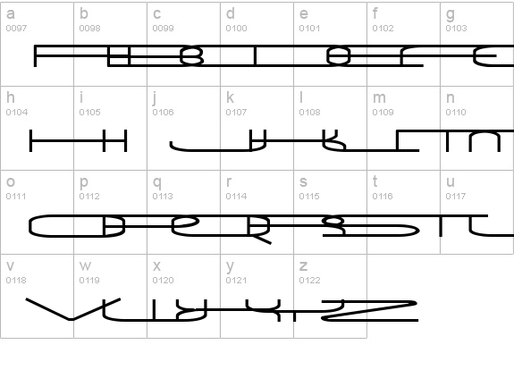 Univox lowercase a-z preview