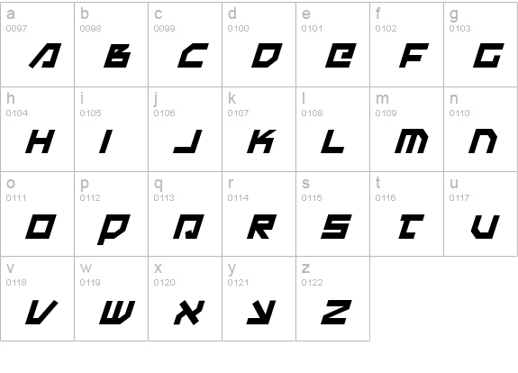 Uno Estado Italic lowercase a-z preview