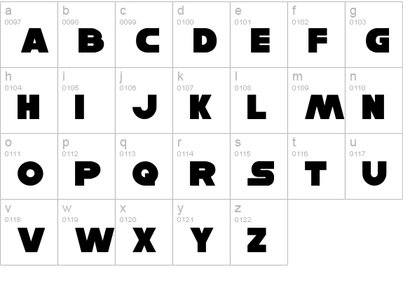 UntitledRegular lowercase a-z preview