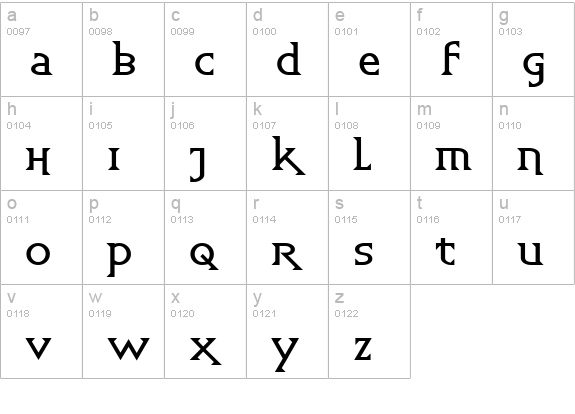 Upbeat lowercase a-z preview