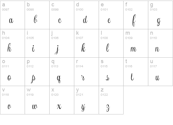UpDock lowercase a-z preview