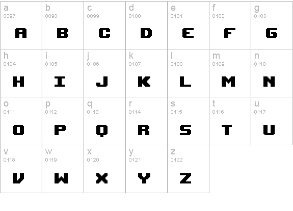 Upheaval TT BRK lowercase a-z preview