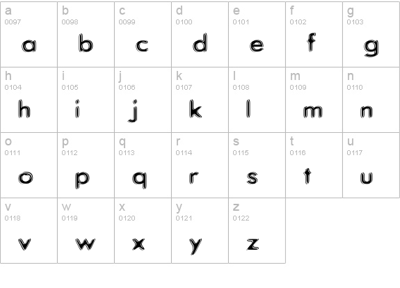 Upon Request lowercase a-z preview