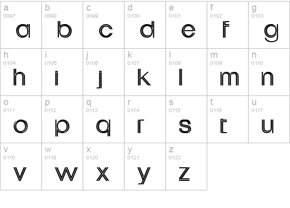 Upperville Normal lowercase a-z preview