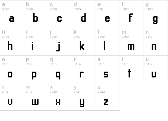 Upsilon Regular lowercase a-z preview