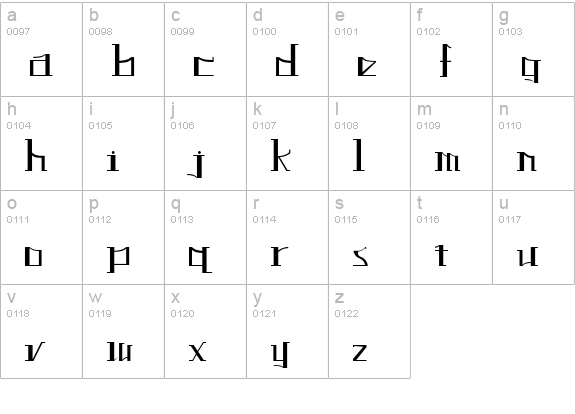 Uptown Regular lowercase a-z preview