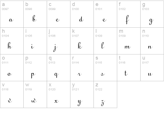 Uptype Normal lowercase a-z preview