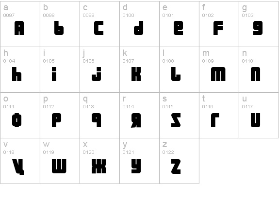 URAL  lowercase a-z preview