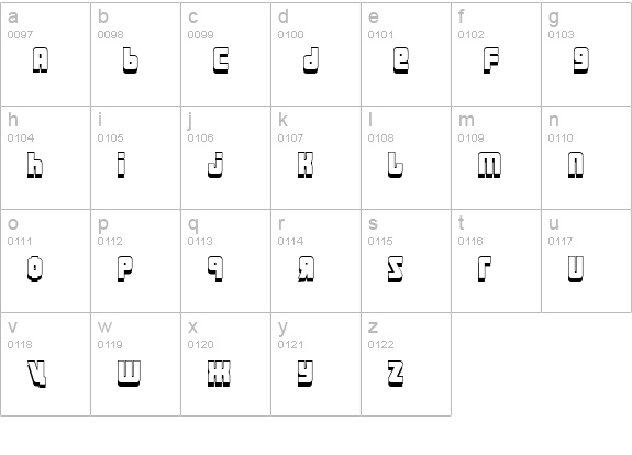 URAL 3d lowercase a-z preview