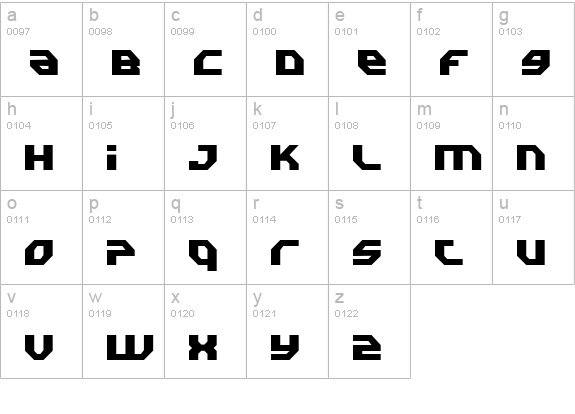 Uranium lowercase a-z preview