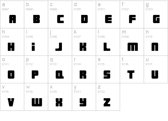 Urban Constructed lowercase a-z preview