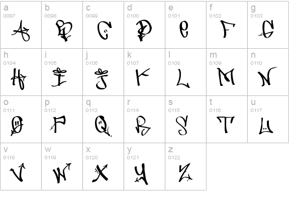 URBAN HOOKUPZ Bold lowercase a-z preview