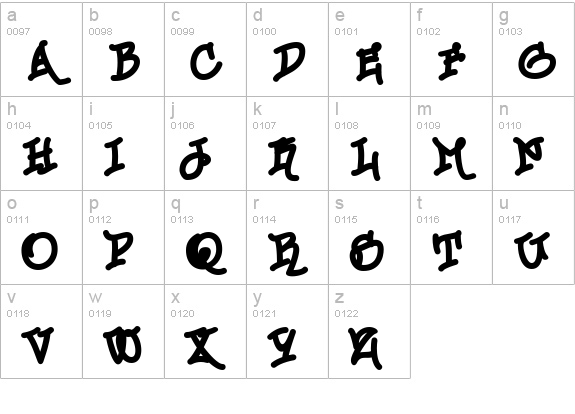 Urban Scrawl Chill lowercase a-z preview