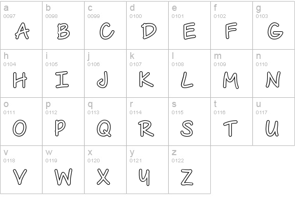 UrbanClass lowercase a-z preview