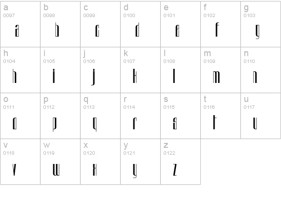 Urkelian lowercase a-z preview