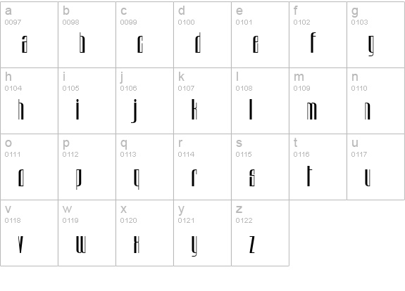 Urkelian Television Dynasty lowercase a-z preview