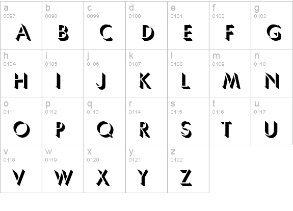 Usambara-Regular lowercase a-z preview