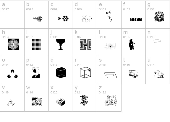 Use Your Illusion lowercase a-z preview