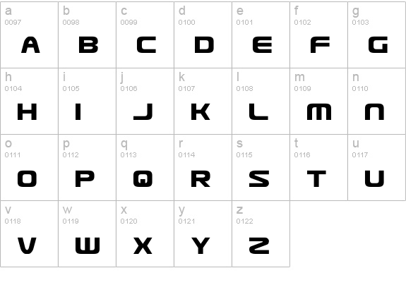 Usuzi lowercase a-z preview