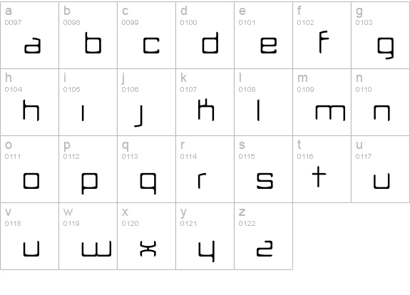 Utensil lowercase a-z preview