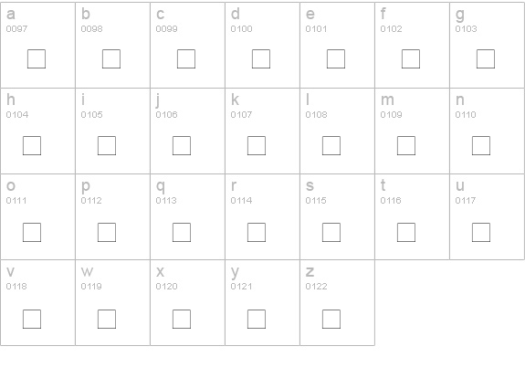 Utusi Star Normal lowercase a-z preview