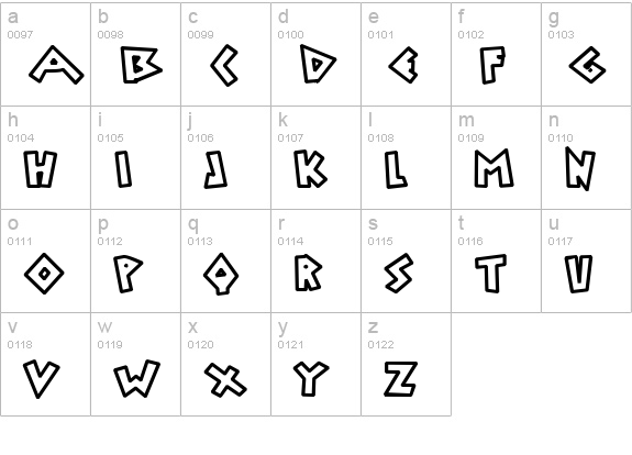 Uylus lowercase a-z preview