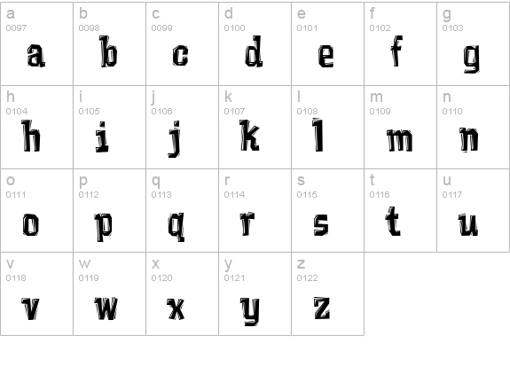 Vademecum lowercase a-z preview
