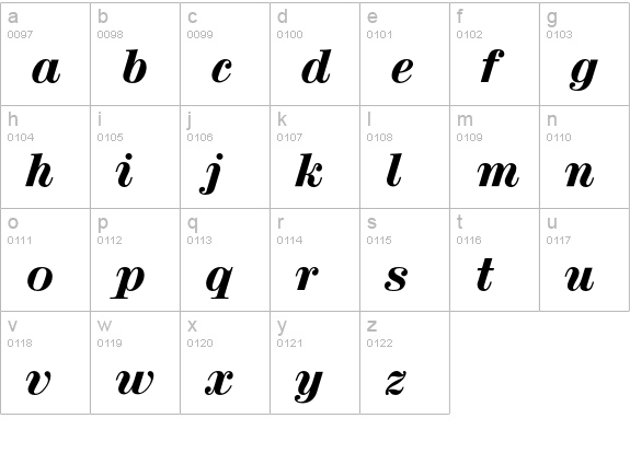 Valencia-ExtraBoldIta lowercase a-z preview